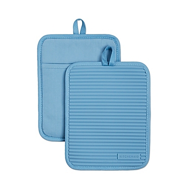 KitchenAid&reg; Ribbed Silicone Pot Holders (Set of 2). View a larger version of this product image.