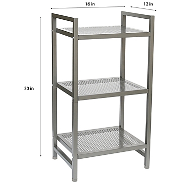 Studio 3B&trade; Alder Metal 3-Tier Tower in Nickel. View a larger version of this product image.