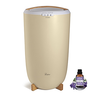 Zadro&reg; Aromatherapy Towel Warmer with Lavender Essential Oil in White/Bamboo. View a larger version of this product image.