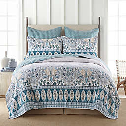 Levtex Home Wentworth 3-Piece Reversible King Quilt Set in Teal