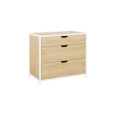Simply Essential&trade; Wood and Metal 3-Drawer Dresser in Natural/White