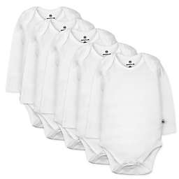 The Honest Company® 5-Pack Honestly Pure Organic Cotton Long Sleeve Bodysuits in White