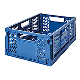 Simply Essential™ Shallow Collapsible Crate in True Navy