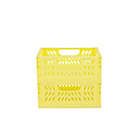 Alternate image 3 for Simply Essential&trade; Medium Collapsible Crates in Limelight (Set of 2)