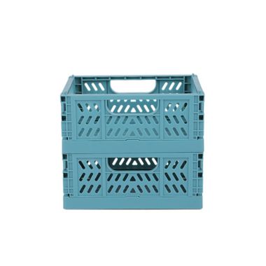 Simply Essential&trade; Mini Collapsible Crates in Brittany Blue (Set of 2). View a larger version of this product image.