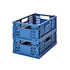 Alternate image 0 for Simply Essential&trade; Small Collapsible Crates in True Navy (Set of 2)