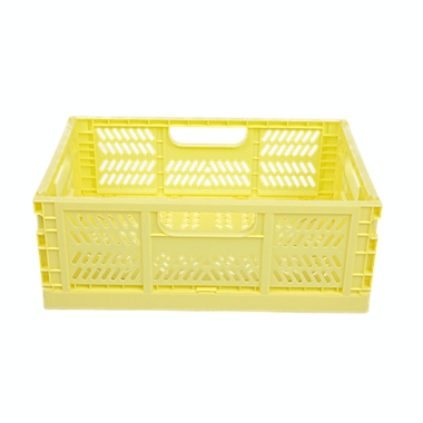 Simply Essential&trade; Shallow Collapsible Crate in Limelight. View a larger version of this product image.