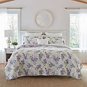 Laura Ashley&reg; Keighley Reversible 3-Piece King Quilt Set in Lilac