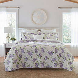 Laura Ashley® Keighley Reversible Quilt Set in Lilac