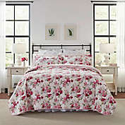 Laura Ashley&reg; Lidia Reversible 2-Piece Twin Quilt Set in Pink