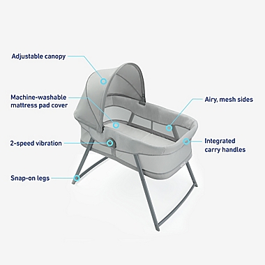 Graco&reg; DreamMore&trade; 2-in-1 Portable Bassinet in Jaiden. View a larger version of this product image.