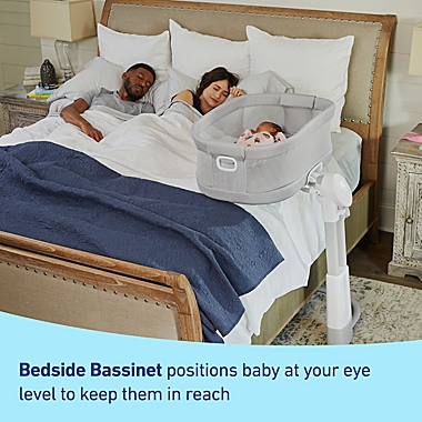 Graco&reg; DreamMore&trade; Bedside Bassinet Deluxe with Calming Motion in Skyler. View a larger version of this product image.