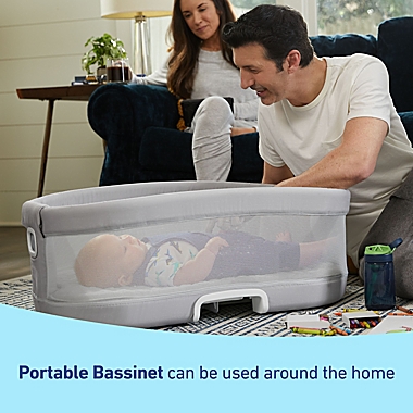 Graco&reg; DreamMore&trade; Bedside Bassinet Deluxe with Calming Motion in Skyler. View a larger version of this product image.
