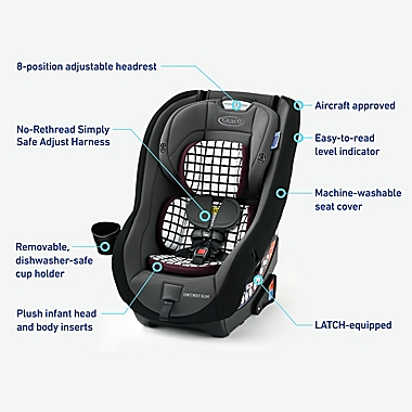 Graco&reg; Contender&trade; Slim Convertible Car Seat in Ainsley. View a larger version of this product image.