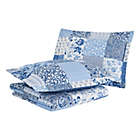 Alternate image 2 for Laura Ashley&reg; Paisley Patchwork 3-Piece Reversible Full/Queen Quilt Set in Blue