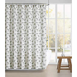 Bearpaw 72-Inch x 72-Inch Myla Woodland 13-Piece Shower Curtain and Hook Set in Green/Taupe