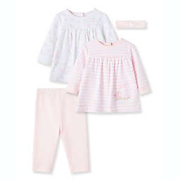Little Me® Size 3M 4-Piece Soft Roses Pant, Top, and Headband Set in Pink