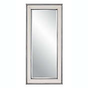 Everhome&trade; 32-Inch x 70-Inch Metallic Trim Wood Leaner Mirror in White