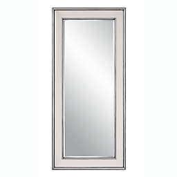 Everhome™ 32-Inch x 70-Inch Metallic Trim Wood Leaner Mirror in White