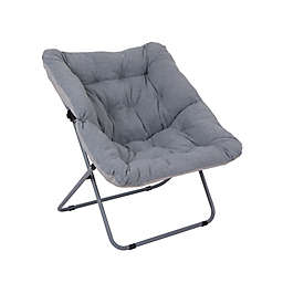 Simply Essential™ Square Folding Lounge Chair in Light Grey