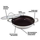 Alternate image 2 for Meyer Confederation Nonstick 11-Inch Stainless Steel Covered Everyday Pan