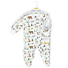 Alternate image 3 for Hudson Baby&reg; Preemie 2-Pack Forest Animals Quilted Sleep and Play Footies in Green