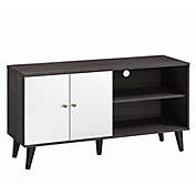 USPride Furniture Galileo TV Stand in Grey/White