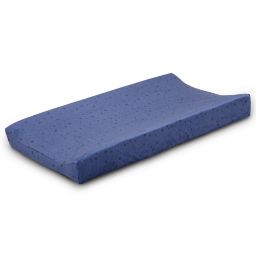 The Peanutshell™ Moonlight Blue Changing Pad Cover in Navy/Black
