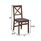 Alternate image 2 for Bee &amp; Willow&trade; Padded Folding Chair in Walnut/Brown Faux Leather