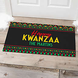 Kwanzaa Personalized 20-Inch x 35-Inch Doormat