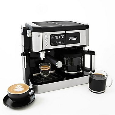 De&#39;Longhi All-In-One Combination Coffee and Espresso Machine in Black/Stainless Steel. View a larger version of this product image.