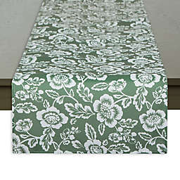DII Floral 72-Inch Outdoor Table Runner in Green