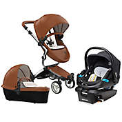 Mima&reg; Xari 4G Coral XP Single Travel System with Silver/Camel Frame