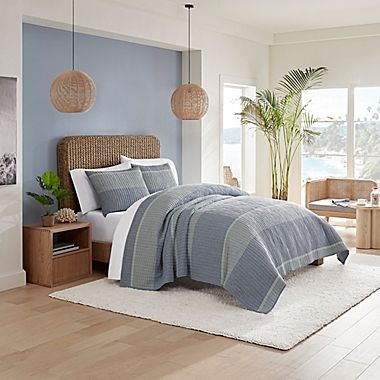 UGG&reg; Ollie 3-Piece Full/Queen Quilt Set in Navy. View a larger version of this product image.