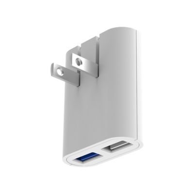 iHome&reg; AC Pro Dual Port Wall Charger in White