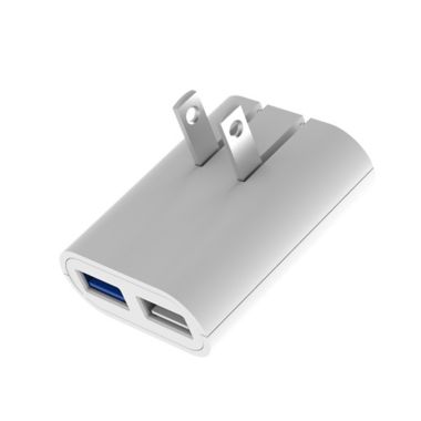 iHome&reg; AC Pro Dual Port Wall Charger in White. View a larger version of this product image.