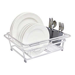 LARGE WHITE WIRE DISH PLATE CUTLERY HOLDER DRAINING BOARD SINK RACK DRAINER 