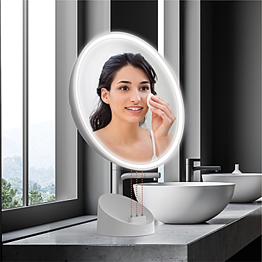 Sharper Image&reg; LED Fogless Shower Mirror &amp; Speaker with Bluetooth. View a larger version of this product image.