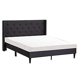 Dream Collection™ by LUCID® Queen Wingback Platform Bed in Charcoal