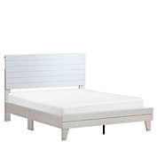 Dream Collection by LUCID&trade; King Shiplap Wood Platform Bed in White