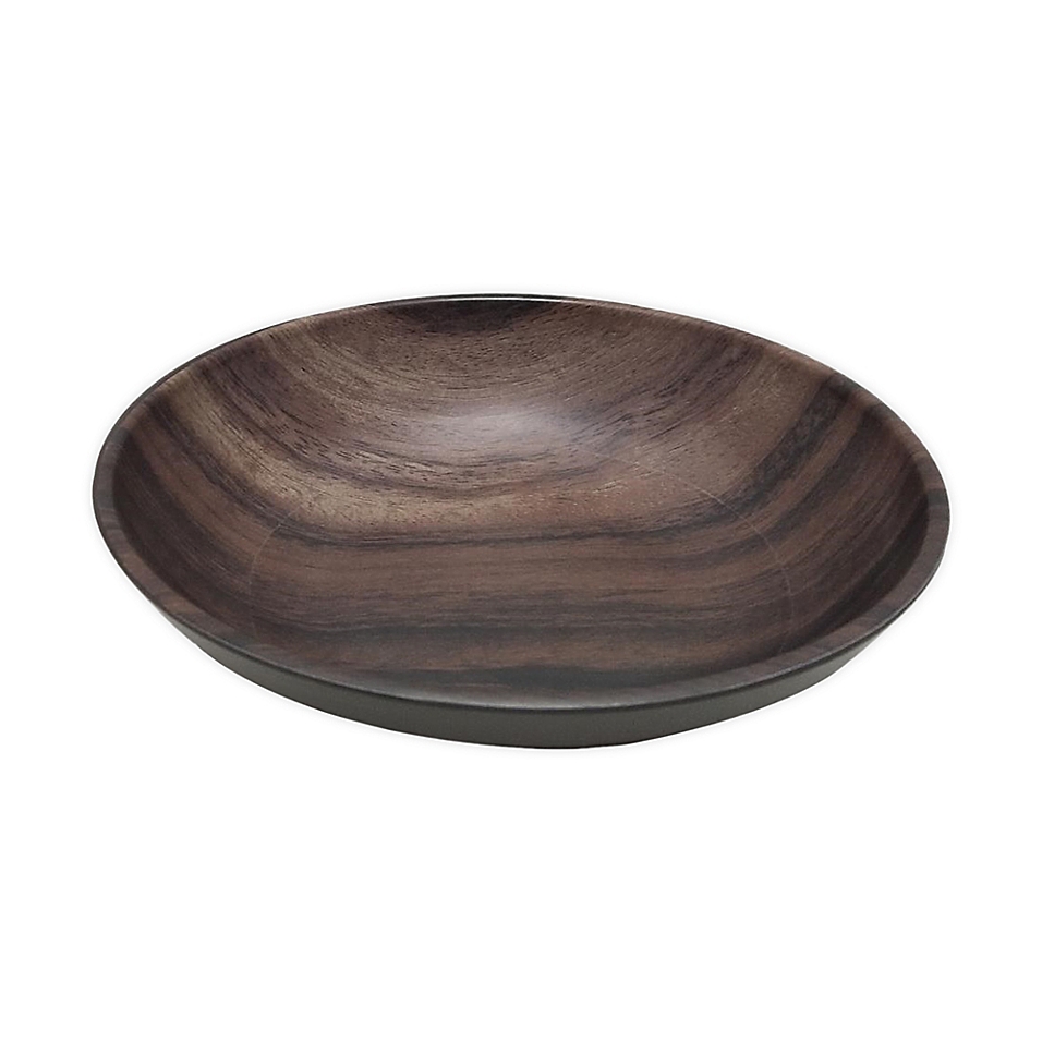 Set of 6 Rosewood Faux Wood Melamine 8" Round Cereal/Salad Bowls from Merritt 