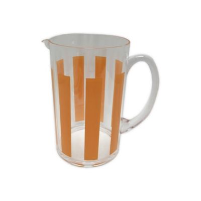 H for Happy&trade; 2.4-Quart Striped Pitcher in Clear