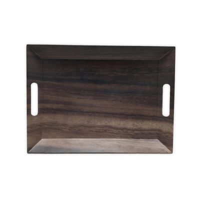 Our Table&trade; Faux Wood Melamine Serving Tray in Brown