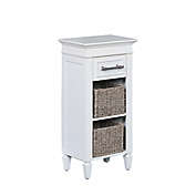 Everhome&trade; 1-Drawer Preassembled Cabinet with Storage Baskets in White