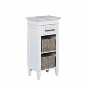 Everhome&trade; 1-Drawer Preassembled Cabinet with Storage Baskets in White