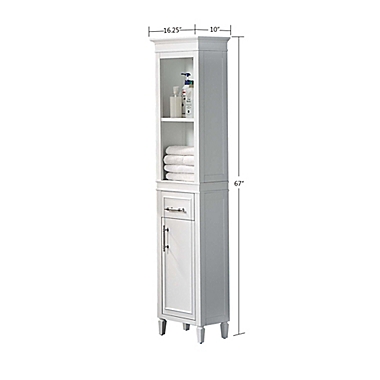 Everhome&trade; Cora 4-Shelf Bath Cabinet/Shelf Tower in White. View a larger version of this product image.