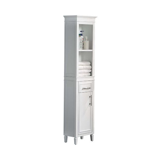 Everhome Cora 4-Shelf Bath Cabinet/Shelf Tower in White