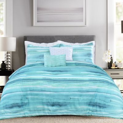 EnvioHome&trade; Washy Stripes 5-Piece Reversible King Comforter Set