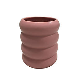 Wild Sage™ 7.25-Inch Circle Embossed Ceramic Vase in Pink