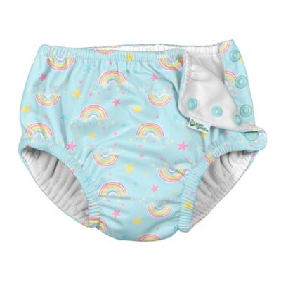 i play 4T Pink Hawaiian Turtle by green sprouts Baby Toddler Girls Snap Reusable Absorbent Swimsuit Diaper 